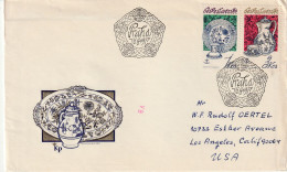 Tsjechoslowakije 1977, FDC Sent To USA, Porcelain - FDC