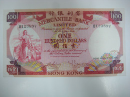 Hong Kong 1974 Mercantile Bank $100 Dollars Banknote EF - Hongkong