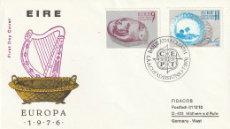 Ierland 1976, FDC Sent To Germany, Europe, Ceramics - FDC