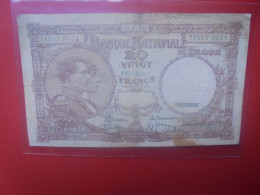 BELGIQUE 20 Francs 1940 Circuler (B.33) - 20 Franchi