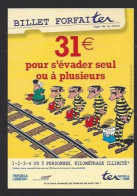 CPM SNCF  Billet Forfaiter  -  Pour S'évader Seul Ou à Plusieurs  -  Thème Lucky Luke Et Les Dalton - Comicfiguren