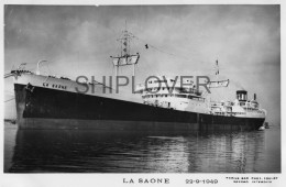 Pétrolier Français LA SAONE - Carte Photo éditions Marius Bar - Bateau/ship/schiff - Tankers