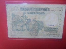 BELGIQUE 50 FRANCS 1937 Rare ! Circuler (B.33) - 50 Franchi-10 Belgas