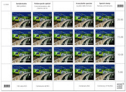 Switzerland 2006 100 Jahre Bern Lötschberg Simplon-Bahn Eisenbahn Railway Bridge MNH Sheet - Unused Stamps