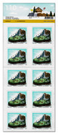 Switzerland 2022 (3/2022) Wandern - Hiking - Mountains . Shuhe - Cable Car - Shoes - Chaussures - MNH ** (sheet Of 10) - Blocs & Feuillets