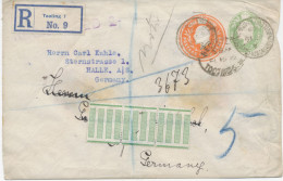 GB 1909, Very Fine EVII 4d Orange And ½d Yellowgreen Stamped To Order Compound Postal Stationery Envelope (watermarked - Cartas & Documentos