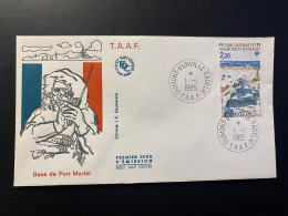 Enveloppe 1er Jour "Base De Port-Martin" - 01/01/1985 - 112 - TAAF - Terre Adélie - FDC