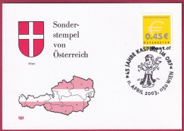 Österreich MNr. 2402 Sonderstempel 11. April 2003, 45 Jahre Kasperl Im ORF - Cartas & Documentos