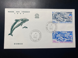 Enveloppe 1er Jour "La Biomasse - Cétacés Et Krill" - 01/01/1985 - 113/114 - TAAF - Iles Kerguelen - Dauphins - FDC