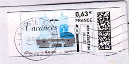 MON TIMBRE EN LIGNE " VACANCES " OBLITÉRÉ SUR ENVELOPPE ENTIÈRE (1032)_Ti052 - Other & Unclassified