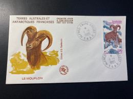 Enveloppe 1er Jour "Le Mouflon" - 01/01/1985 - PA86 - TAAF - Crozet - Animaux - FDC