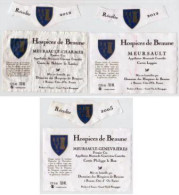 Lot De 3 étiquettes Et Millésimes HOSPICES DE BEAUNE " MEURSAULT "  (3075)_ev559 - Bourgogne