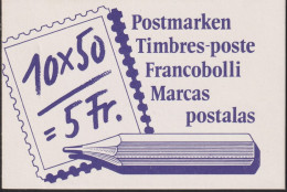 1988 Schweiz, Markenheft  Mi: 0-84 Violett/weiss, 8.9.1988, Postbote - Markenheftchen