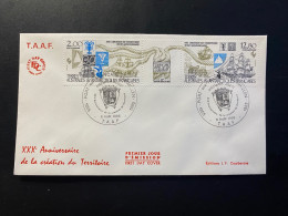 Enveloppe 1er Jour "30e Anniversaire De La Création Du Territoire" - 06/08/1985 - PA91A - TAAF - Iles Kerguelen - FDC