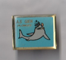 PIN'S THEME  SPORT   PLONGEE  CLUB DE GIEN   DANS LE LOIRET   TRES RARE - Buceo