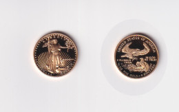 Goldmünze USA 1/10 Unze American Eagle 5 Dollar 1988 Polierte Platte Erstausgabe - Otros – América