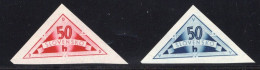 Slovakia Slovensko Serie 2v 1940 Delivery Stamps Imperforated Triangle MNH - Nuovi