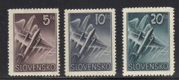 Slovakia Slovensko Serie 3v 1940 Airmail Airplane Eagle Bird MNH - Unused Stamps