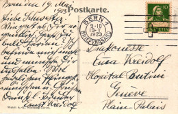 Ernst Kreidolf, Autograph, Ansichtskarte An Die Erkrankte Schwester Im Hospital In Genf, 1923 - Sonstige & Ohne Zuordnung