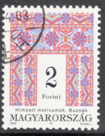 Hungary 1995  Single Stamp Celebrating  Folklore Motives In Fine Used - Gebruikt