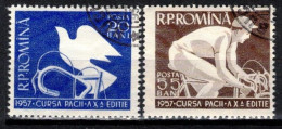 Roumanie 1957 Mi 1643-4 (Yv 1509-10), Obliteré - Usado