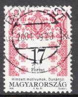 Hungary 1996  Single Stamp Celebrating  Folklore Motives In Fine Used - Gebruikt