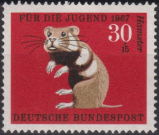 1967 Deutschland > BRD, ** Mi:DE 531, Sn:DE B424, Yt:DE 389, European Hamster (Cricetus Cricetus) - Knaagdieren