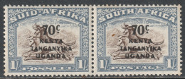 KUT Scott 89 - SG154, 1941 70c Overprint On South Africa Pair MH* - Kenya, Uganda & Tanganyika