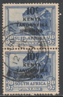KUT Scott 87 - SG152, 1941 10c Overprint On South Africa Pair Used - Kenya, Uganda & Tanganyika