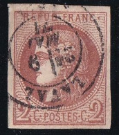 France N°40B - Oblitéré - TB - 1870 Bordeaux Printing