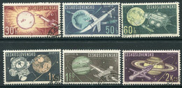 CZECHOSLOVAKIA 1963 Space Research Used.  Michel 1396-1401 - Usados