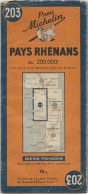 CARTE 203 MICHELIN  ALLEMAGNE  PAYS RHENANS EDITION PROVISOIRE - Carte Stradali