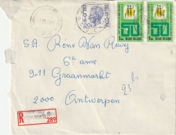 1973, Registered Letter From Moeskroen To Antwerpen - Briefe U. Dokumente