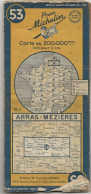 CARTE FRANCE  MICHELIN  53 ARRAS MEZIERES - Cartes Routières