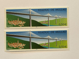 VARIETE N 3730 **  1 TB SUPER RE ENTRY  - DECALAGE COULEUR SUR VILLAGE ET PYLONE  - TRES VISIBLE AU SCANN - RRR !!! - Unused Stamps