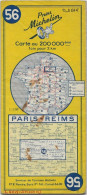 CARTE FRANCE  MICHELIN 56 PARIS REIMS - Carte Stradali