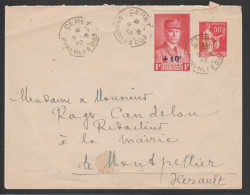 Entier Enveloppe " Paix "  50cts . Utilisée En 1942 . - Standard- Und TSC-Briefe (vor 1995)