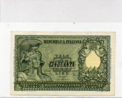 ITALIA -1951  LIRE 50 ITALIA ELMATA-SPL- - 50 Lire