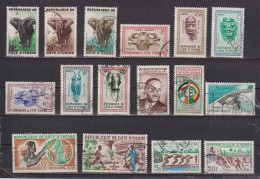 Collection / Lot De Vieux Timbres  Oblitérés De Côte D'Ivoire Entre 1959 Et 1966 - Côte D'Ivoire (1960-...)