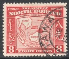 North Borneo Scott 198 - SG308, 1939 Pictorial 8c Used - Borneo Septentrional (...-1963)