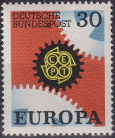 1967 Deutschland > BRD, ** Mi:DE 534, Sn:DE 970, Yt:DE 399, EUROPA, Zahnrad, Emblem - Fabbriche E Imprese