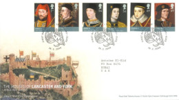 GREAT BRITAIN - 2008, FDC STAMPS OF THE HOUSES OF LANCASTER AND YORK, KINGS AND QUEENS. - Briefe U. Dokumente