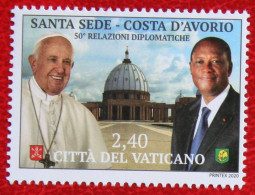 JOINT ISSUE VATICAN CITY WITH IVORY COAST Pope Francisco 2020 Mi - Yv - POSTFRIS / MNH / ** VATICANO VATICAN - Unused Stamps