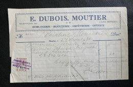 70089 - Horlogerie E.Dubois Moutier 27.04.1931 Avec Timbres Taxe 10 Ct. - Schweiz