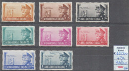 Colonie  - Africa Orientale Italiana 1941 "Fratellanza D'Armi" Cat 34/40+pa 21 ,serie Completa 8 Val Gomma Integra - Italian Eastern Africa