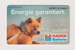 GERMANY -  Hagen Batteries Dog Chip  Phonecard - Other & Unclassified