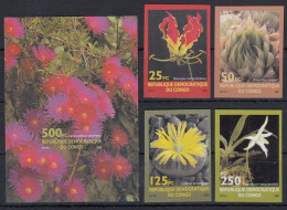 Congo 2001 - FLEURS - BF + Serie - Non Dentelees - MNH - Altri & Non Classificati