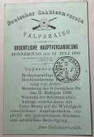 ADVERTISEMENT DEUTSCHER SCHÜTZENVEREIN 1898 Santiago Chile 1c Postal Stationery Card (shooting Sport Tir Fusil - Cile