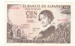 CRBS1143 BILLETE ESPAÑA 100 PESETAS 1965 SIN SERIE S/C- CON BOLI - Autres & Non Classés