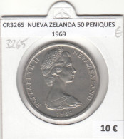 CR3265 MONEDA NUEVA ZELANDA 50 PENIQUES 1969 MBC - Altri – Oceania